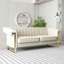 Élégant velours crème avec accents dorés - 3 pour le salon et le bureau blanc moderne au look chic