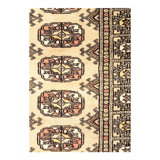 Jainab Hand Knotted Wool Area Rug in Ivory