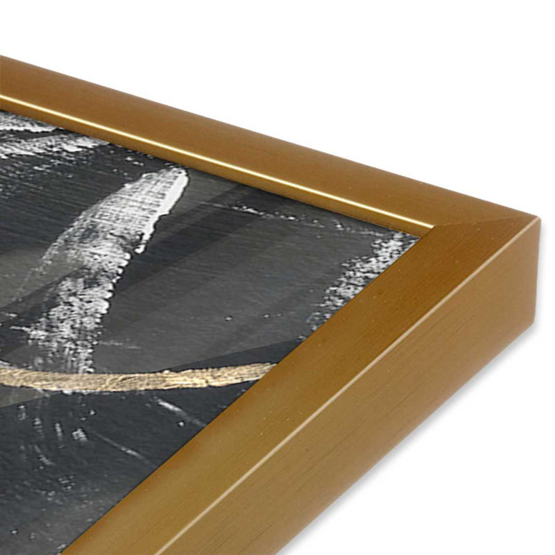 «Ripple Trace II» par Melissa Wang, reproduction d'art, H 18 po x l 24 po, Impression sur cadre ouvert sans papier mat, Doré