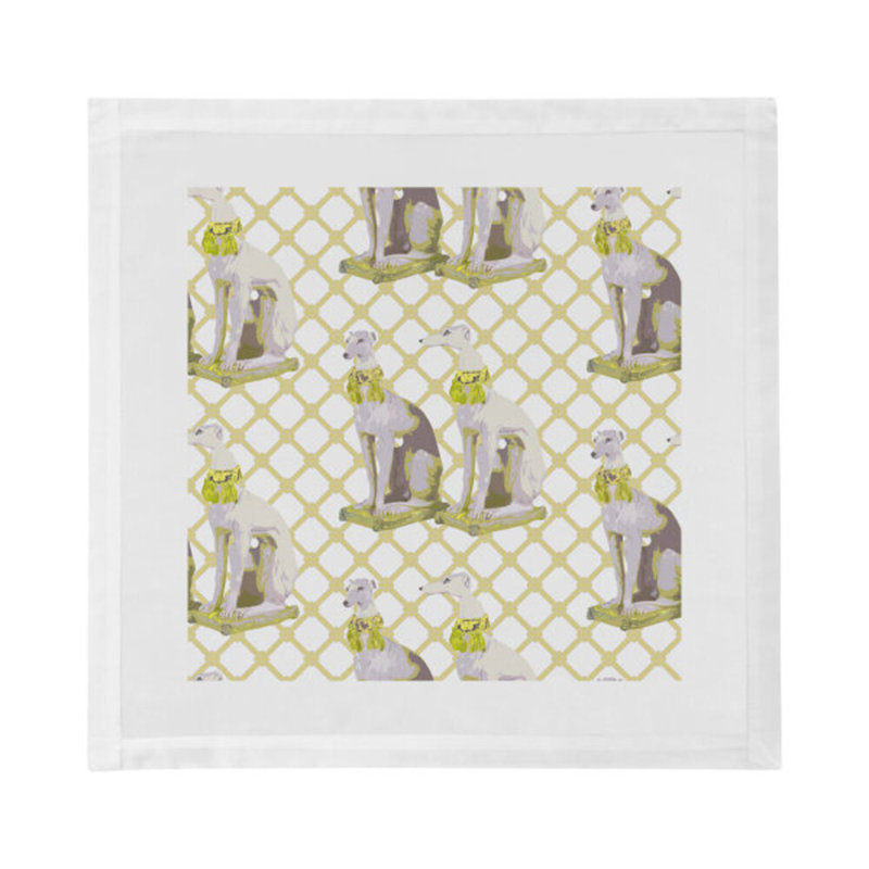 Regal Grey Hound Cotton Sateen Dinner Napkins, Gold