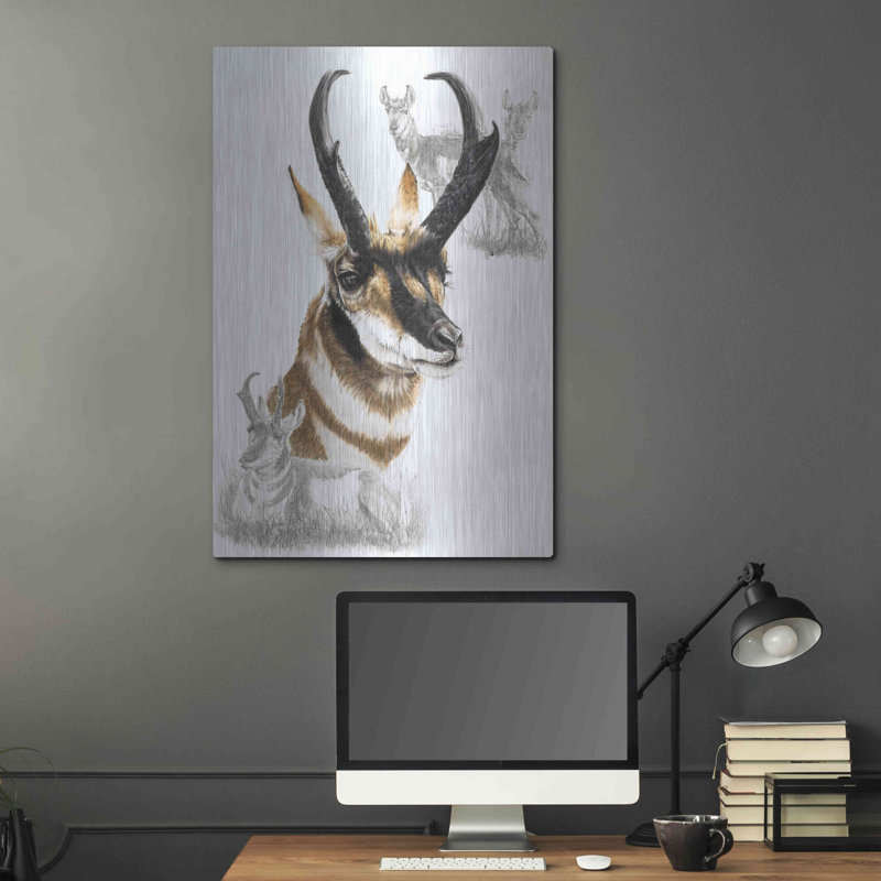 "Pronghorn" par Barbara Keith, H 36 po x l 24 po