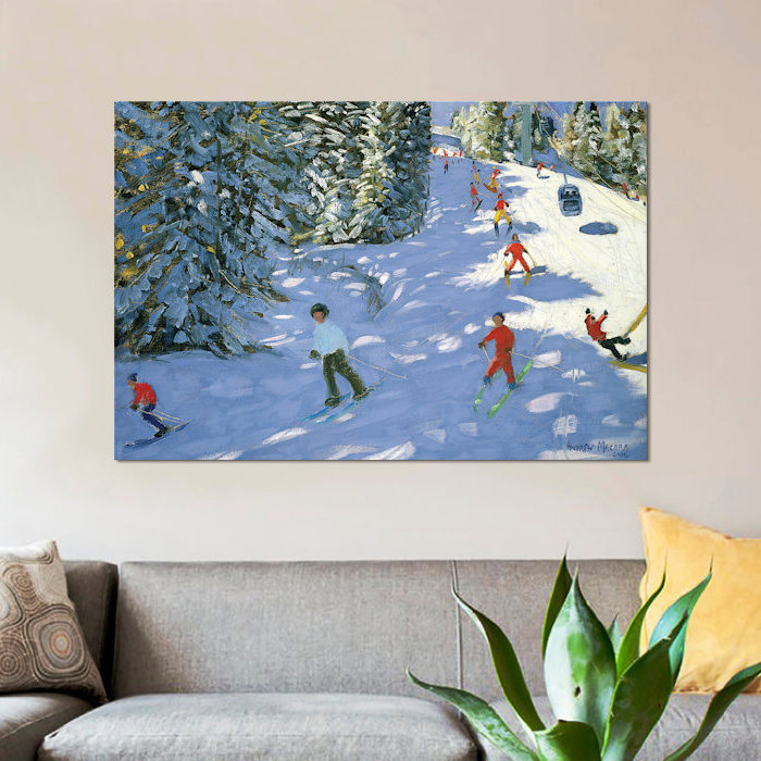 Gondole, autrichienne par Andrew Macara - reproduction d'art sur toile tendue, H 18 po x l 26 po x P 1,5 po
