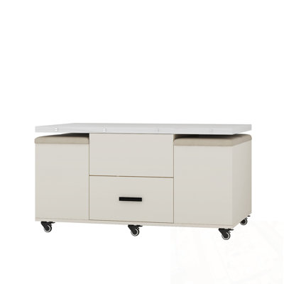 Emagene relevable avec 4 tabourets et 2 tiroirs