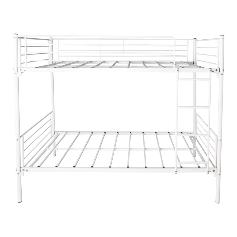 Lit superposé en métal Twintwin en blanc. Meuble peu encombrant. Cadre robuste, silencieux. Assemblage facile. Sous Rangement pour les biens, sauvez votre chambre. Structure solide,