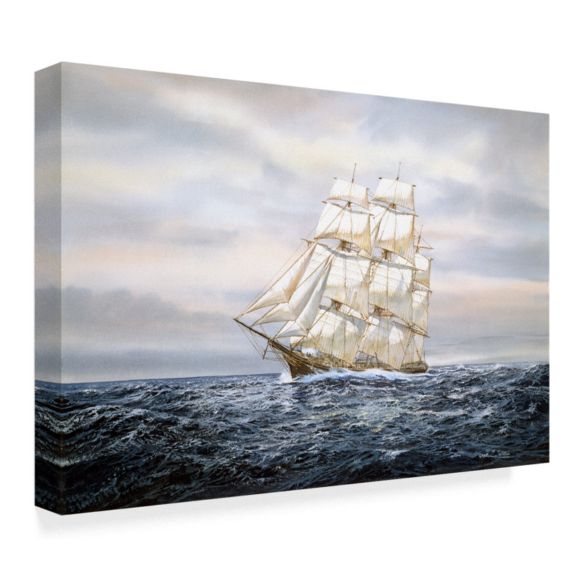«Clipper Ship» par Dravon, reproduction d'art sur toile tendue, H 30 po x l 47 po x P 2 po