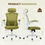 Chaise de bureau ergonomique en filet avec accoudoirs relevables Inbox Zero-2134407891
