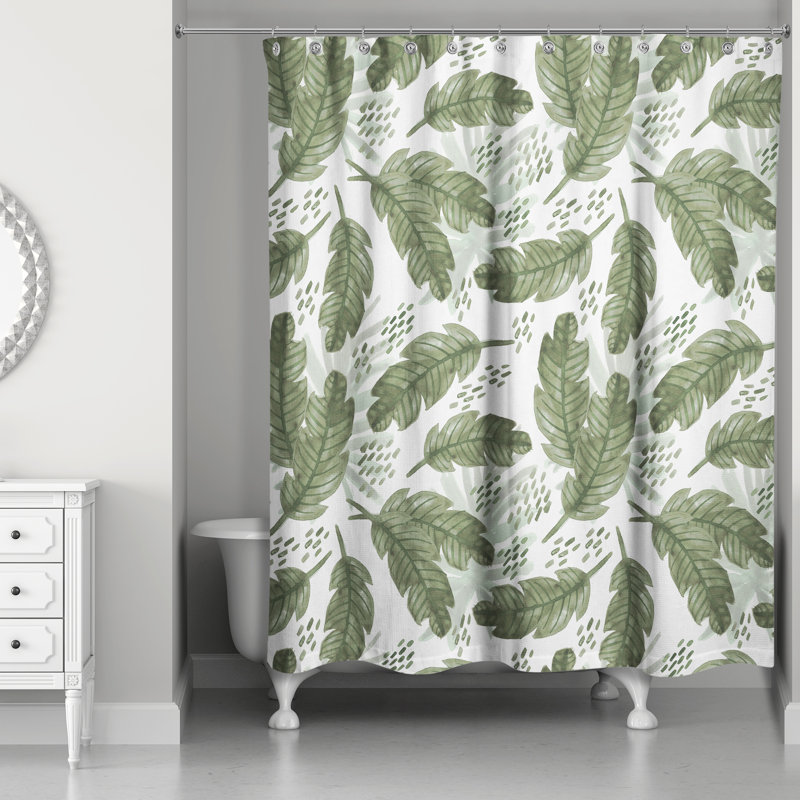 Rideau de douche simple Knightley Leaves