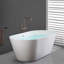 Robinet de baignoire autoportant à poignée simple avec douche à main-111704774