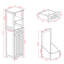 Armoire à linge blanche avec disposition efficace - un compartiment, tiroir, E1, peint pour une utilisation optimale