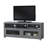 Grey Tv Stand For 65 Inch Tv With Glass Cabinet & Cord Management