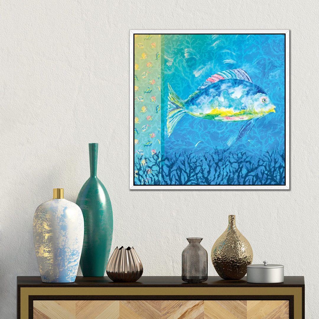 Under The Sea III von Julie Derice - Galerie-verpackte Leinwand Giclée auf Leinwand