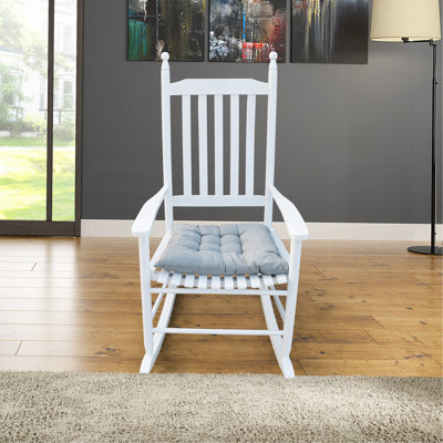 Chaise berçante en bois BLANC, sans passe-partout