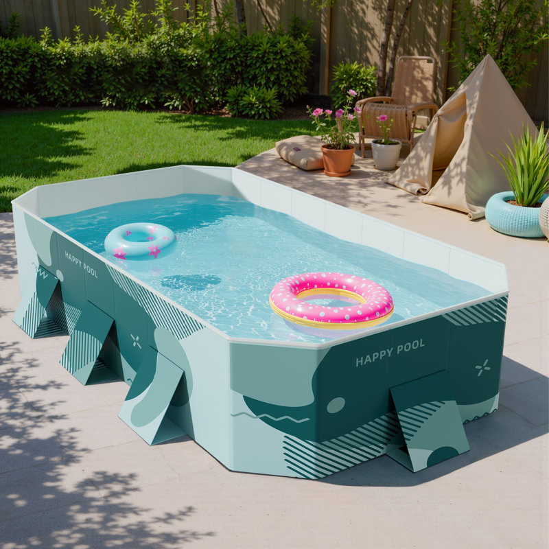 Devoko Polyvinyl Chloride (PVC) Kiddie Pool, 112.6" L x 65.75" W x 19.69" H