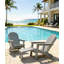All Weather Outdoor Folding Adirondack Chairs With Ottoman And Adjustable Backrest & 1 Cup Holders-1390762680