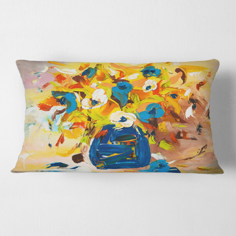 Housse de coussin rectangulaire et insert A Vibrant Flower Bouquet
