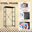 Commode de rangement verticale 4 tiroirs Patriotique drapeau américain Donuts Cupcakes rouge blanc bleu étoiles avec tiroirs en bois