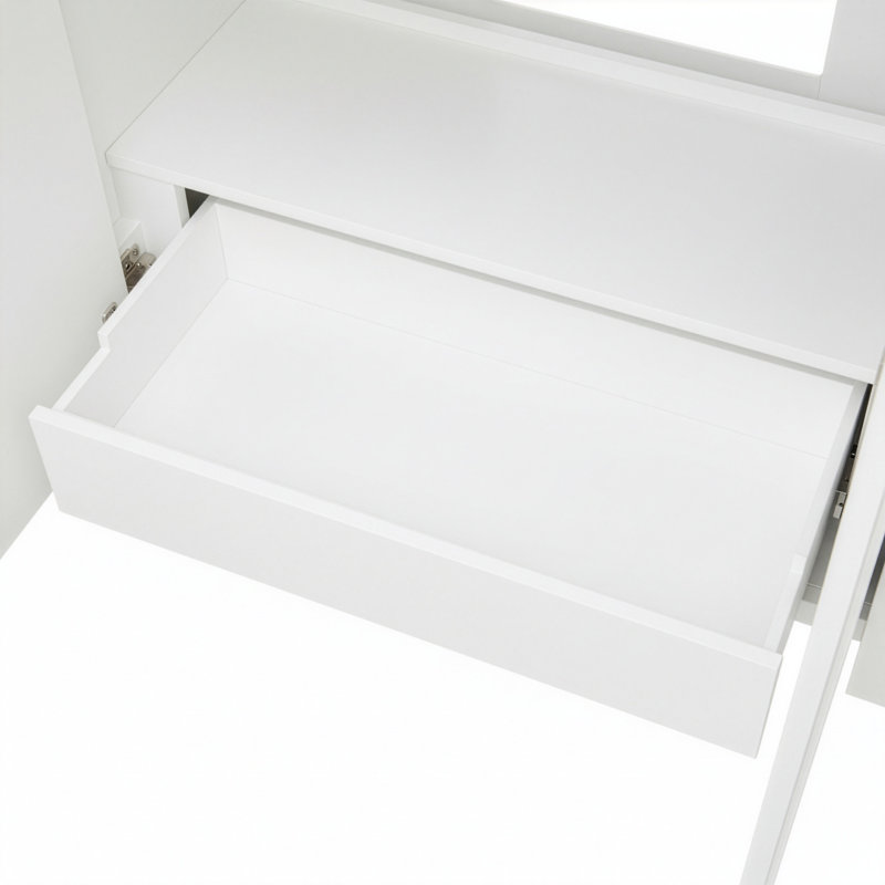 Through Lines 60" Double Bathroom Vanity, White
