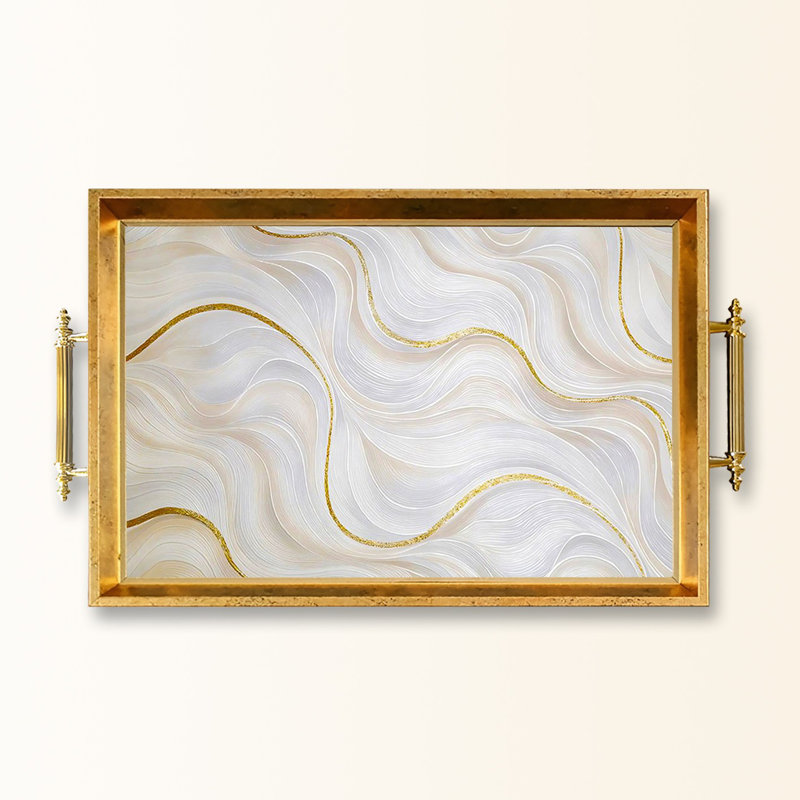 Elegant Glass Tray, 19.7 x 11.4 x 1.4 inches | 100% Durable Glass Construction | Easy to Clean with Damp Cloth | Ideal for Serving, Decorative Display, and Organizing | Stylish Addition to Home Décor