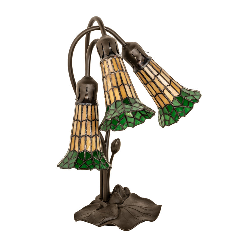 Lampe d'appoint 3 lumières 16 po, Jaune/vert