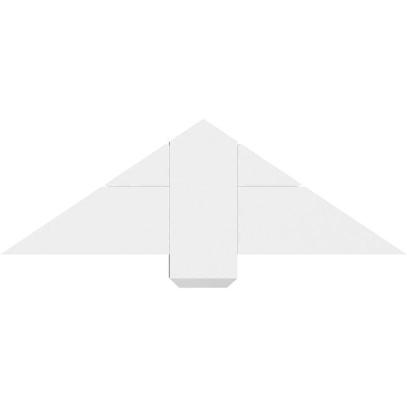 Support de pignon en PVC de qualité architecturale Kennewick, H 12 po x l 36 po (pas: 8/12), P 2 po x F 6 po