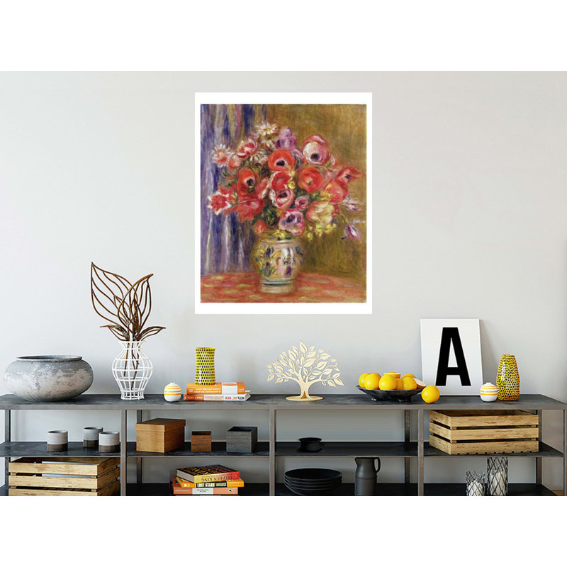 «Vase of Tulips and Anemones» par Pierre-Auguste Renoir - Estampe numérique, H 40 po x l 32 po