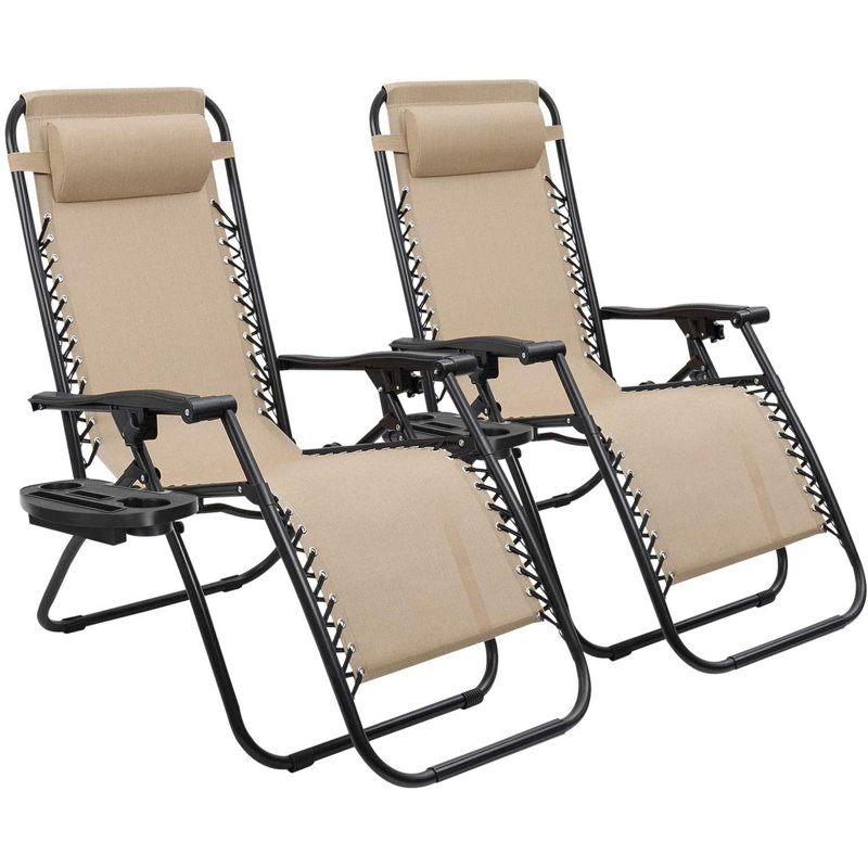 Eachelle Folding Zero Gravity Chair, Beige