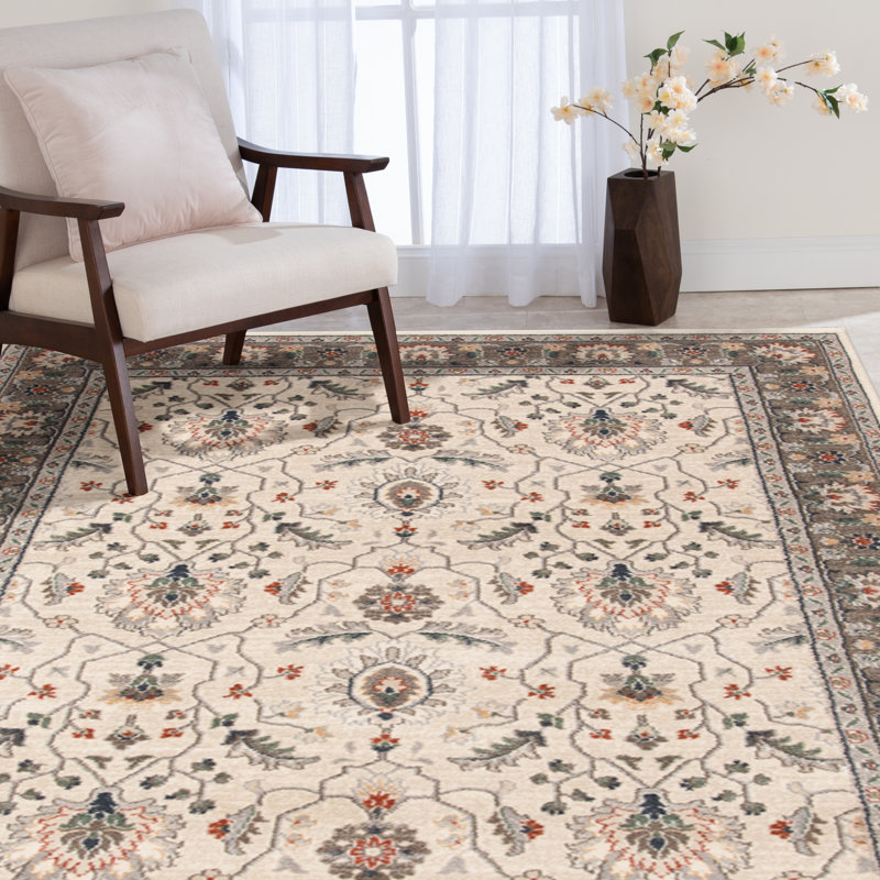 Coraline Alabaster and Brown Indoor Area Rug and Runner, 26"x9'