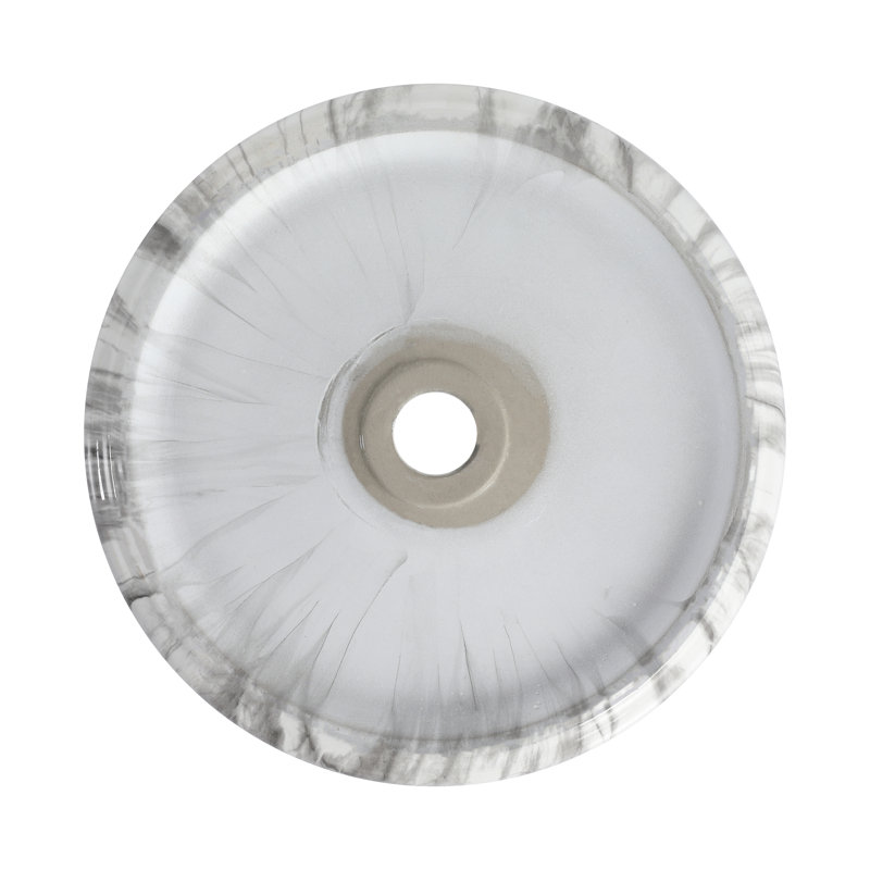 Lavabo de comptoir en céramique pour salle de bain au-dessus du comptoir, fabrication exquise, cuisson à haute température, lavabo d'art gris foncé blanc 15,87 pouces, teinture, vernis de qualité, 18,82 livres