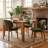 20.1" Extra Wide Upholstered Dining Chair, Side Chair with High Wingback, Armless Vanity Chair With Solid Wood Legs For Dining Living Room Vanity Office, Green, Set of 6-68710396-68710388
