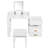 31 Vanity Desk In White With Flip-top Mirror, Adjustable 3 Colors Led Lighting, And Comfortable Stool Seat - A Experience Makeup Design, Retractable Side Shelf Practical Option-1606874960