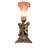 13" High Pink Tiffany Pond Lily Twin Cherub Accent Lamp-17109940