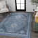 Dalyan Geometric Medallions Machine-Washable Blue/Gray Rug