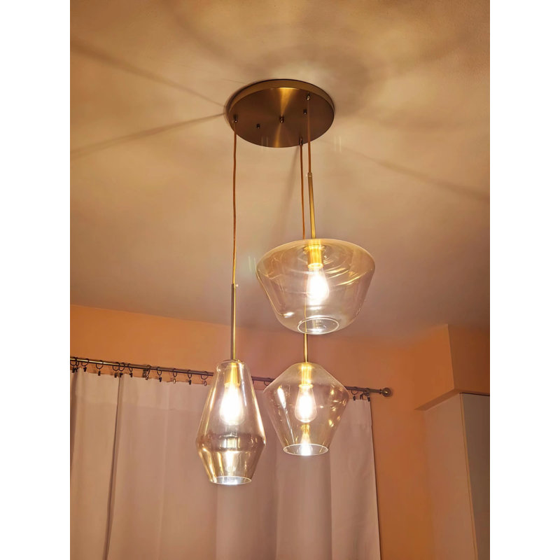 Luminaire suspendu géométrique à 3 lumières Jazzman