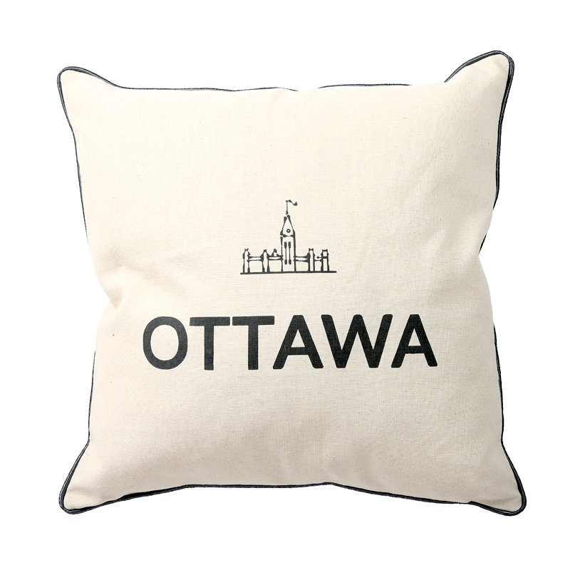 Coussin O Canada Cities - Ottawa, Plumes
