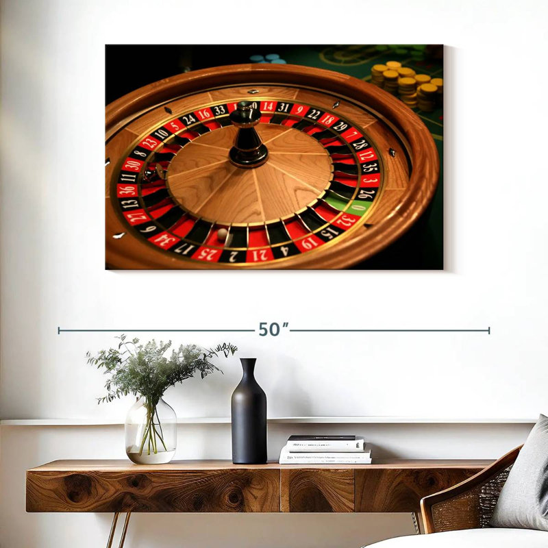 Classic Roulette Table, 26" H x 39" W