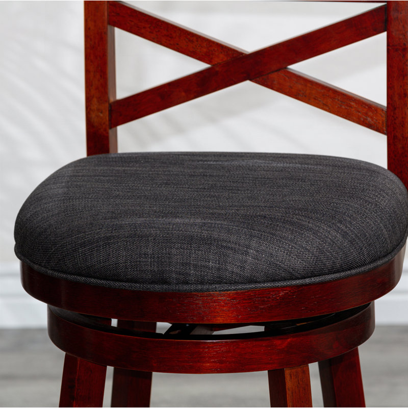 Tabouret pivotant à hauteur de comptoir, Gris anthracite, Cerisier