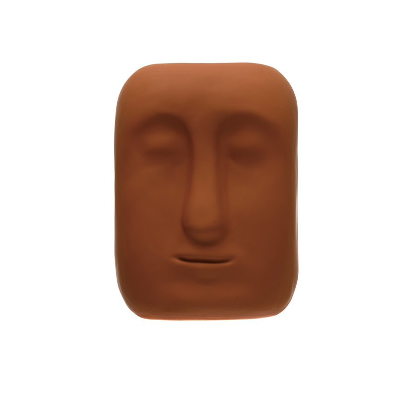 Pot de fleurs en grès avec face