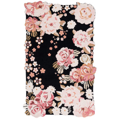 Abren Hand Tufted Wool Pile Floral Rug