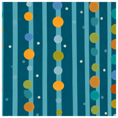 Colourful Stripes Circles Quilted Bedspread All Sizes