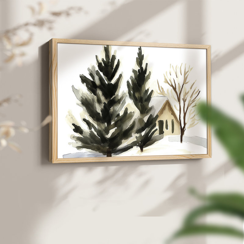 Chirstmas Art-CXX -Framed Print - Restickable, Natural, 11" H x 14" W