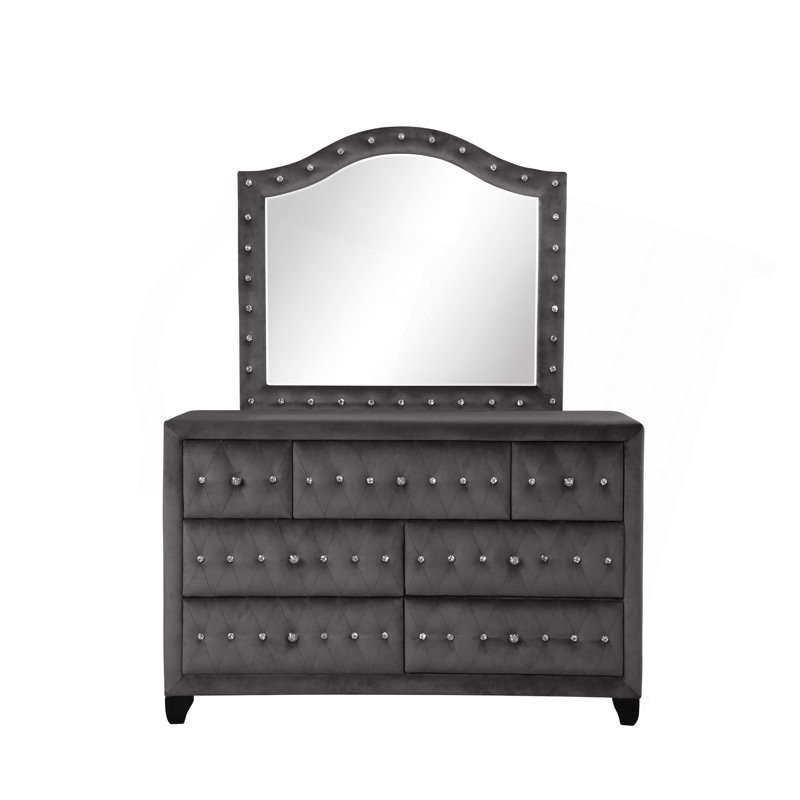 Miroir de style moderne (miroir inclus seulement), Gris