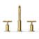 Kohler Purist® Widespread Bathroom Faucet with Pop-Up Drain Assembly, 3-Hole High Arc Cross Handle Bathroom Sink Faucet, 1.2 gpm
