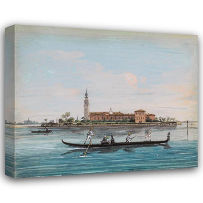 «Venise, vue de San Lazzaro Degli Armeni» par Giuseppe Bernardino Bison - Art mural sur toile tendue avec châssis
