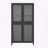 Classic Metal Storage Display Cabinet with Waffle-Grids Glass-406229967