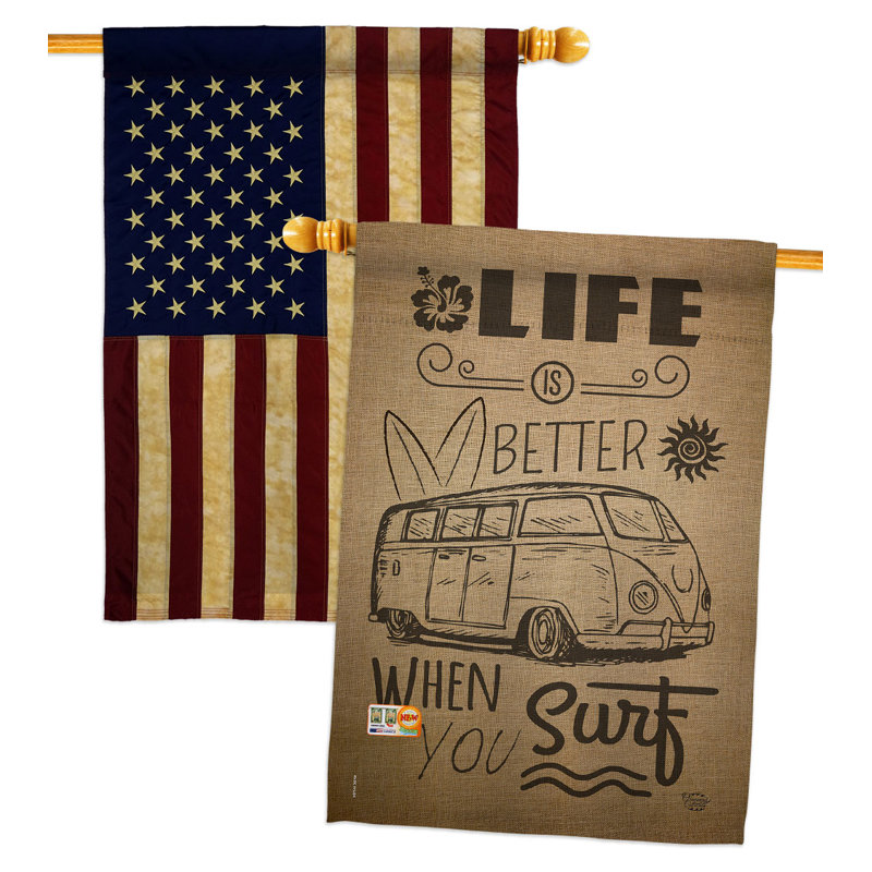 Double Sided 40'' H x 28'' W Polyester House Flag