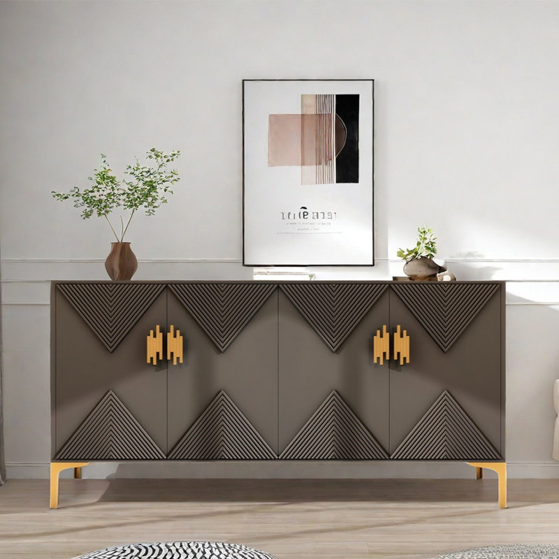 Buffet de luxe moderne et minimaliste, Noir, noir, noir, noir