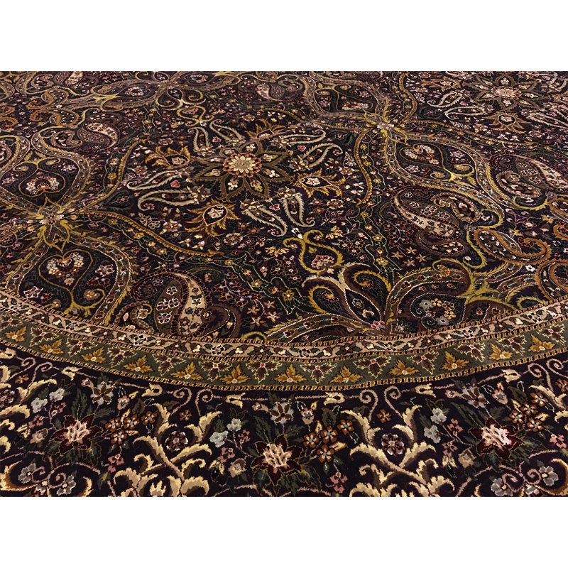 Hand Woven Wool Oriental Area Rug, Round 11'