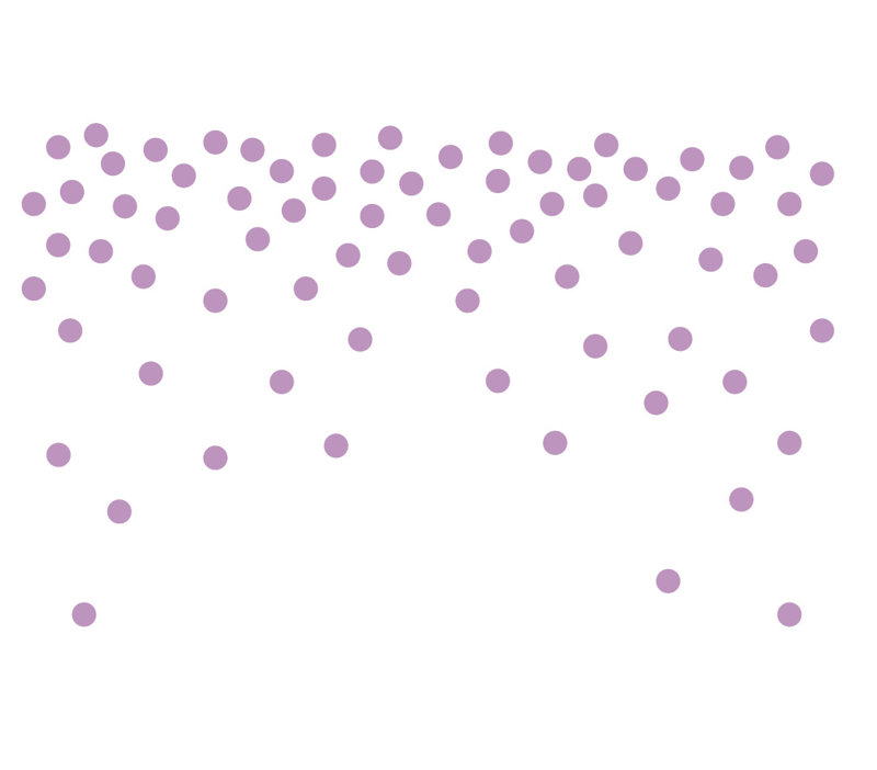 Adhésif décoratif à pois, H 48 po x l 78 po x P 0,01 po, Lilas