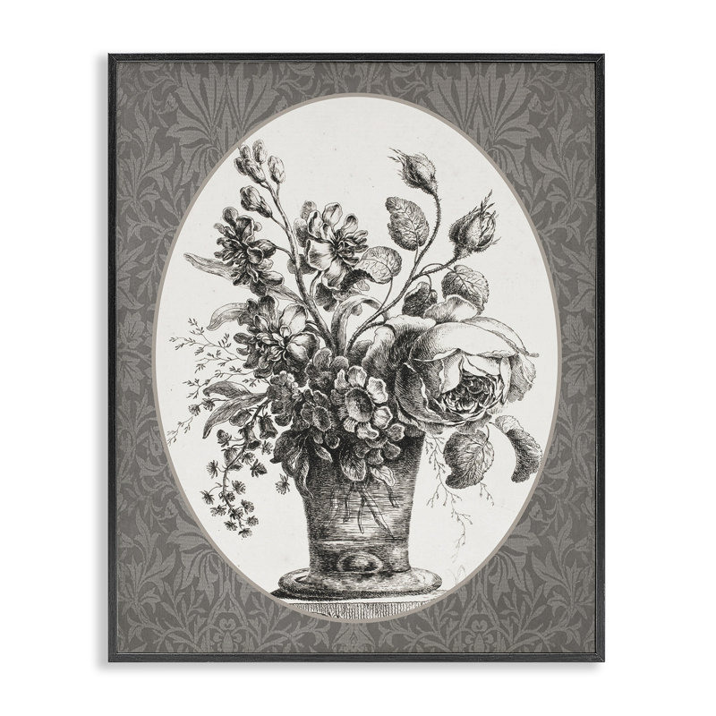Art antique, estampe numérique encadrée, Giclée encadrée noir minuit, H 14 po x l 11 po