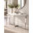 Jackson 55" Oyster Glossy Lacquer Console Table – Modern Slim Console for Entryway, Hallway, or Living Room Display - White Console Table-1504103047